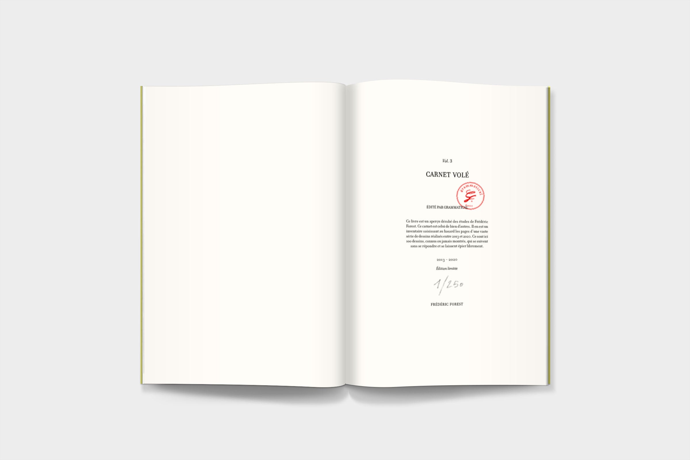 FredericForest_Grammatical_ArtBook_CarnetVole3Pages1