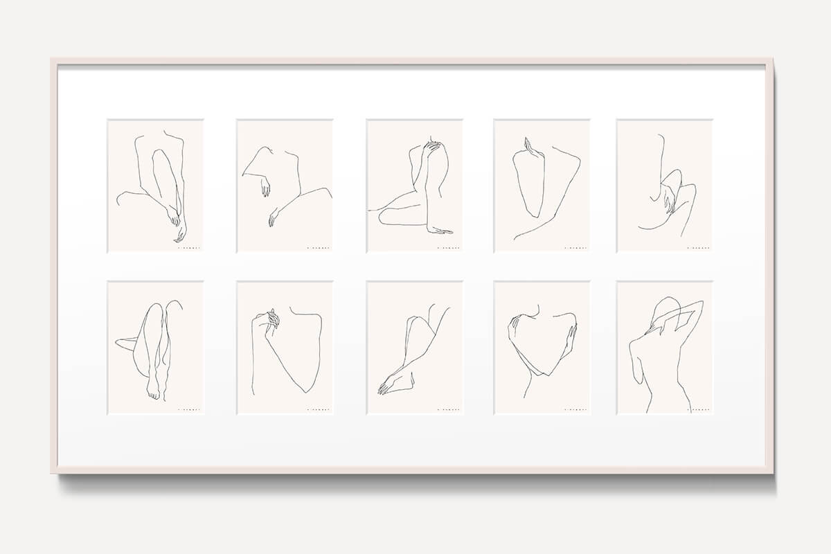 FredericForest_Grammatical_ArtPrints_MiniatureSeries_1_Framed_13x18cm_3C