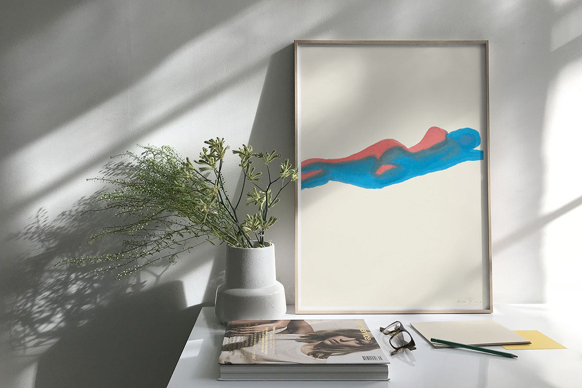 FredericForest_Grammatical_LimitedPrint_Color_50x70cm_WomanRestingOnTheBeach_Scene04