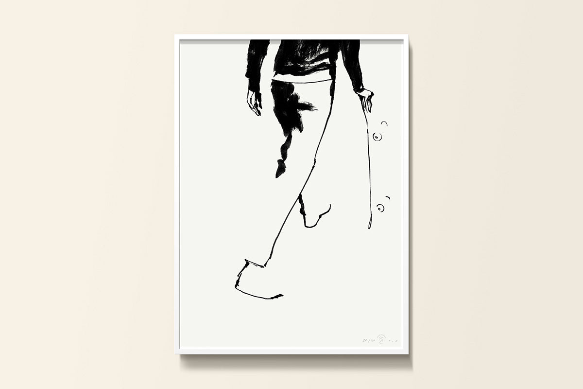 FredericForest_Grammatical_MinimalDrawingArt_30x40cm_Skateboarding01_Scene01