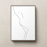 FredericForest_Grammatical_MinimalDrawingArt_50x70cm_WomanLaying2_Scene1