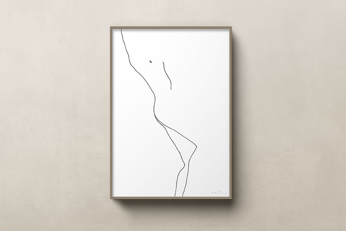 FredericForest_Grammatical_MinimalDrawingArt_50x70cm_WomanLaying2_Scene1