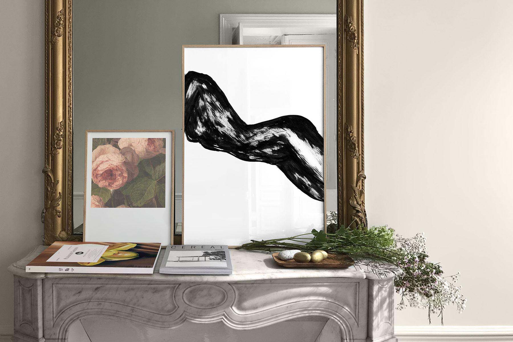 FredericForest_Grammatical_MinimalDrawingArt_50x70cm_WomanResting03_Scene02