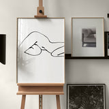 FredericForest_Grammatical_MinimalDrawingArt_50x70cm_WomanResting04_Scene01