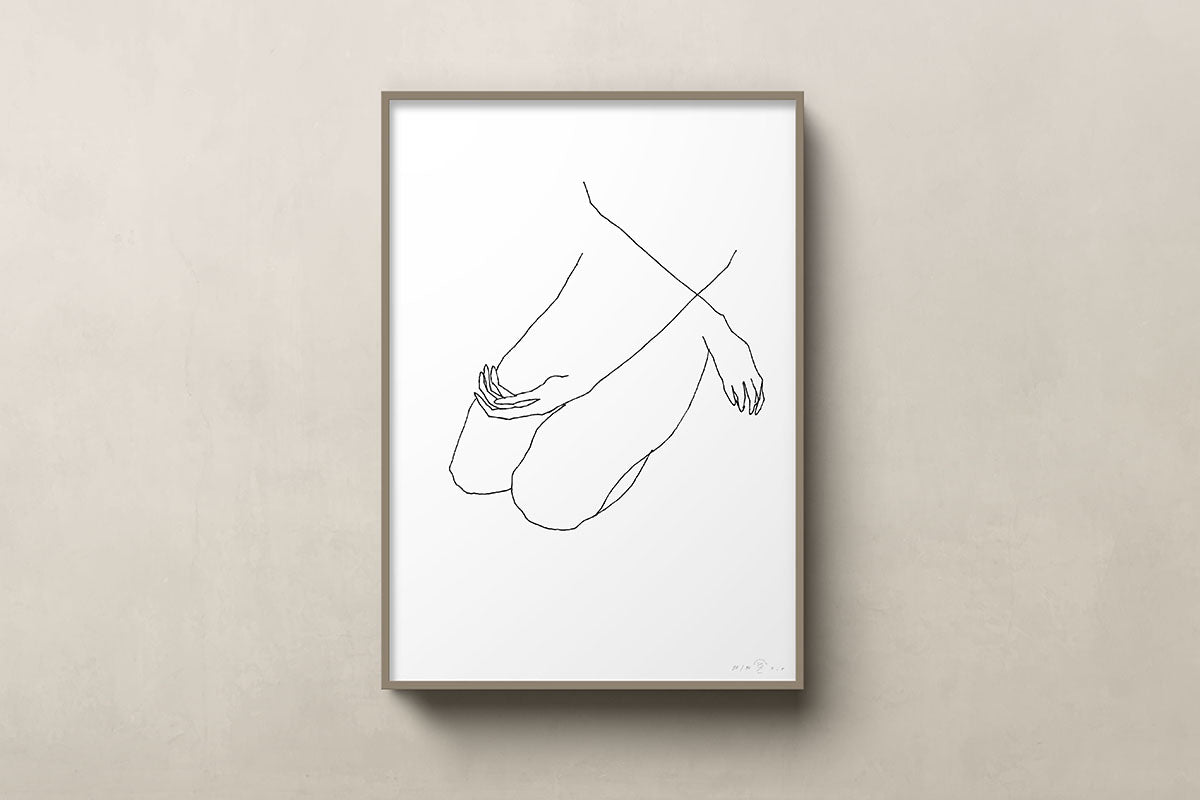 FredericForest_Grammatical_MinimalDrawingArt_50x70cm_WomanSitting2_Scene1