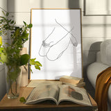 FredericForest_Grammatical_MinimalDrawingArt_50x70cm_WomanSitting2_Scene3