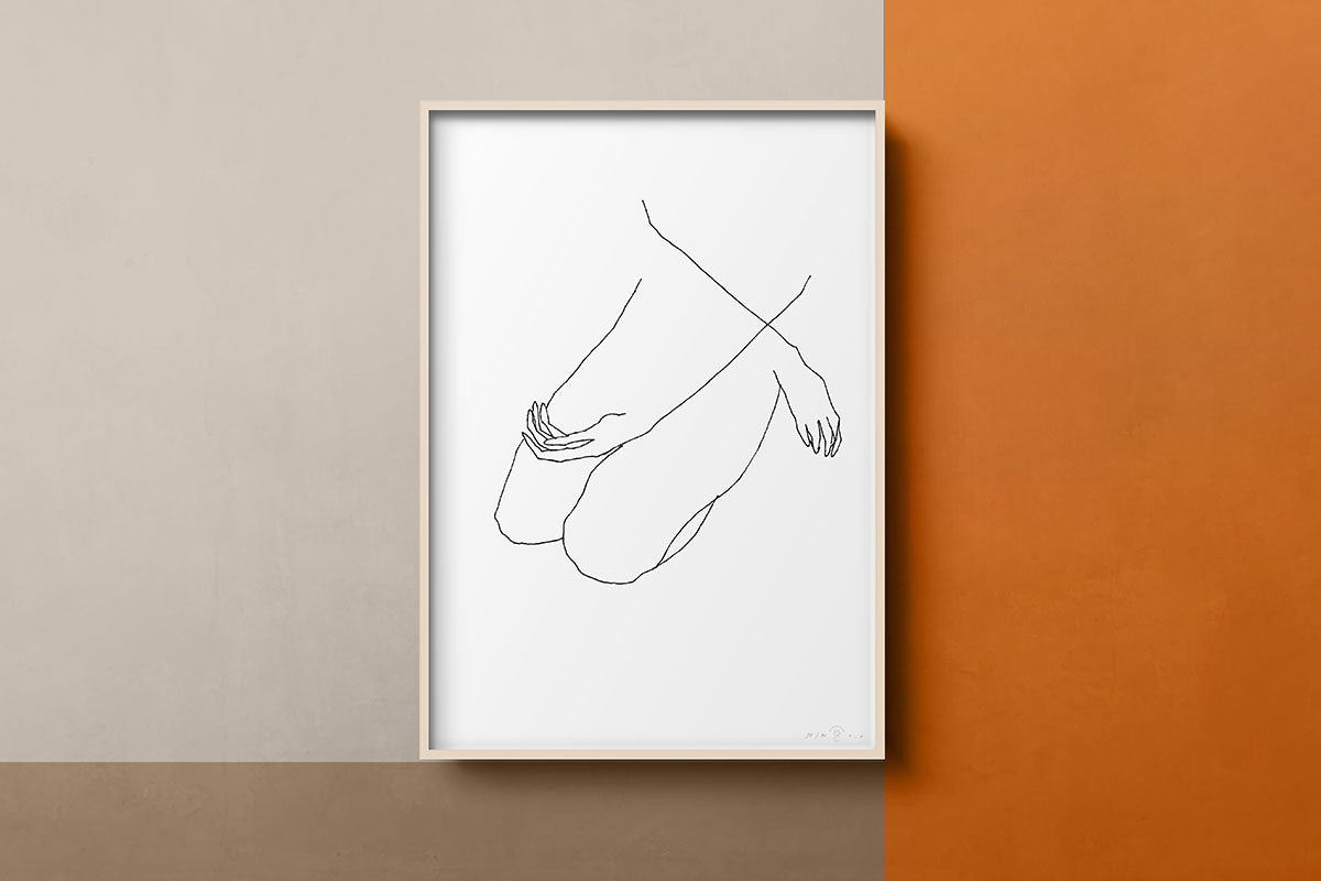 FredericForest_Grammatical_MinimalDrawingArt_50x70cm_WomanSitting2_Scene8