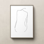 FredericForest_Grammatical_MinimalDrawingArt_50x70cm_WomanSittingFromBack_Scene1