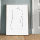 FredericForest_Grammatical_MinimalDrawingArt_50x70cm_WomanSittingFromBack_Scene4