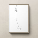 FredericForest_Grammatical_MinimalDrawingArt_50x70cm_WomanStanding2_Scene1