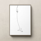 FredericForest_Grammatical_MinimalDrawingArt_50x70cm_WomanStanding2_Scene1