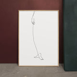 FredericForest_Grammatical_MinimalDrawingArt_50x70cm_WomanStanding2_Scene11