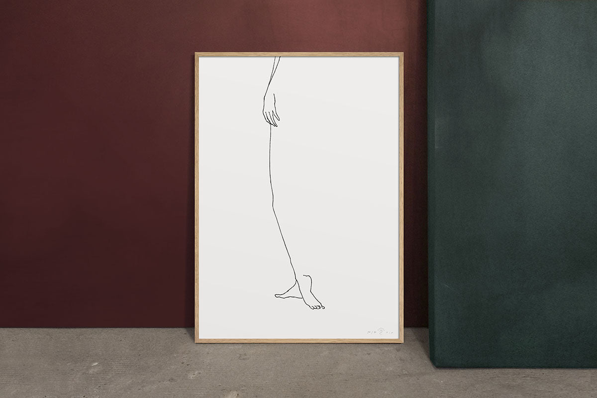 FredericForest_Grammatical_MinimalDrawingArt_50x70cm_WomanStanding2_Scene11