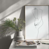 FredericForest_Grammatical_MinimalDrawingArt_50x70cm_WomanThinking02_Scene02