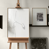 FredericForest_Grammatical_MinimalDrawingArt_50x70cm_WomanWaiting03_Scene01