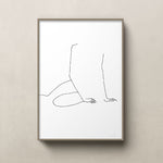 FredericForest_Grammatical_MinimalDrawingArt_50x70cm_WomanWakingUp2_Scene1