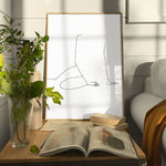 FredericForest_Grammatical_MinimalDrawingArt_50x70cm_WomanWakingUp2_Scene2