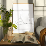 FredericForest_Grammatical_MinimalDrawingArt_50x70cm_WomanWakingUp2_Scene2