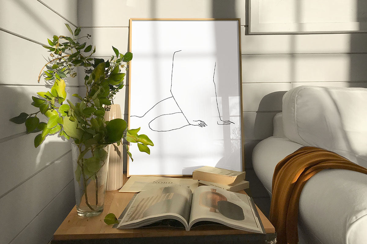 FredericForest_Grammatical_MinimalDrawingArt_50x70cm_WomanWakingUp2_Scene2