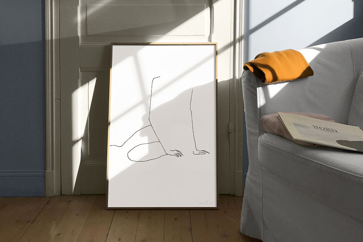 FredericForest_Grammatical_MinimalDrawingArt_50x70cm_WomanWakingUp2_Scene3