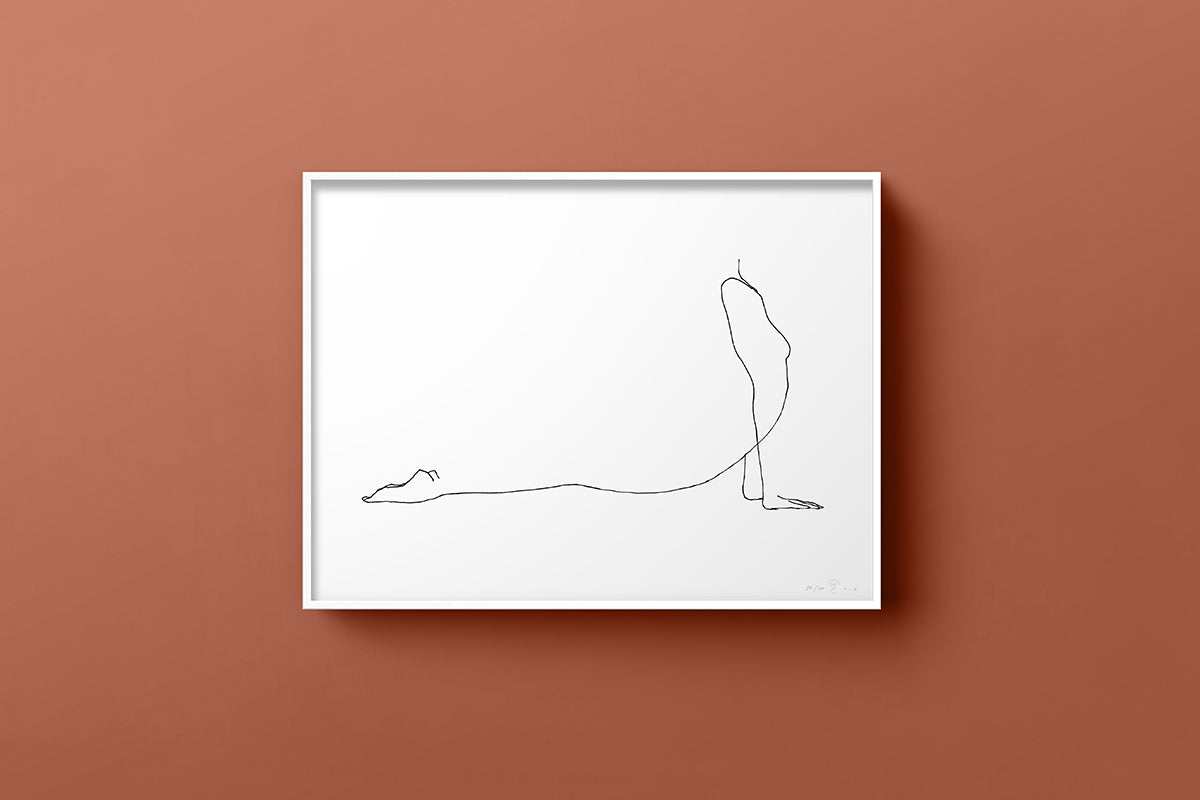 FredericForest_Grammatical_MinimalDrawingArt_70x50cm_WomanStretching02_Svene02