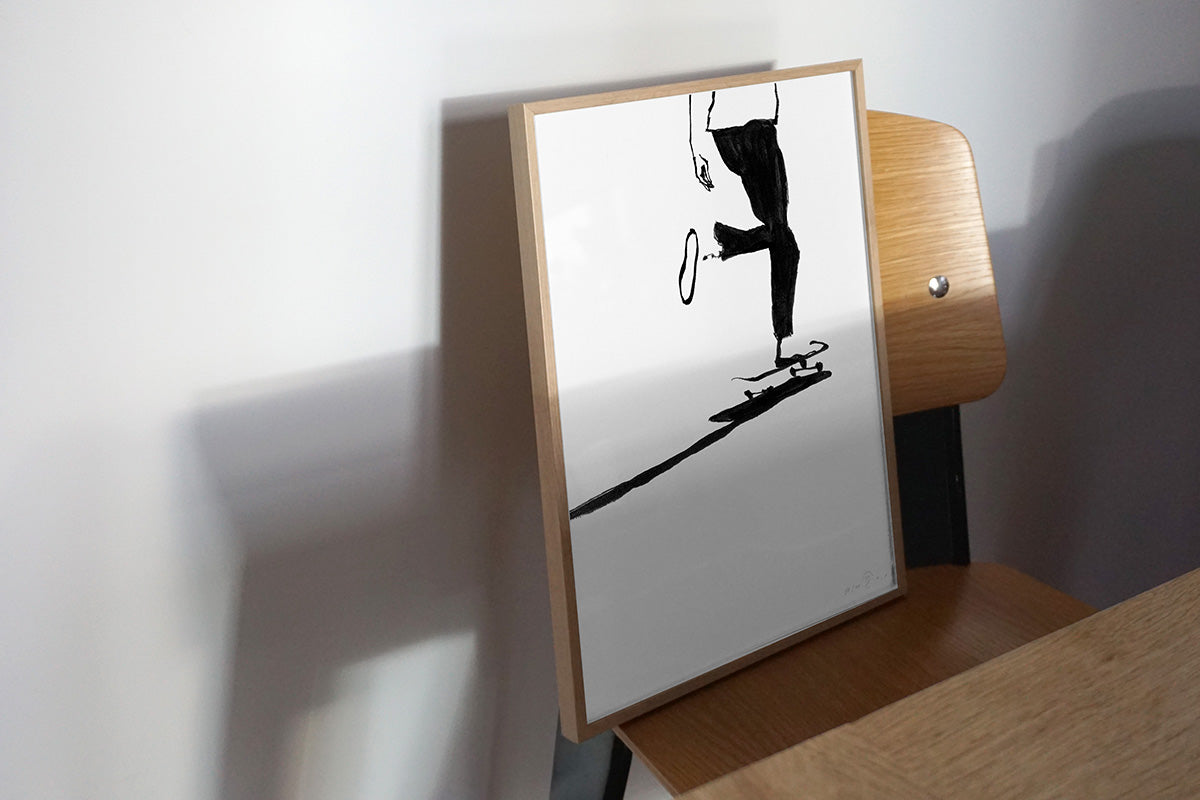 FredericForest_Grammatical_Neutral_MinimalDrawingArt_30x40cm_Skateboarding03_Scene02