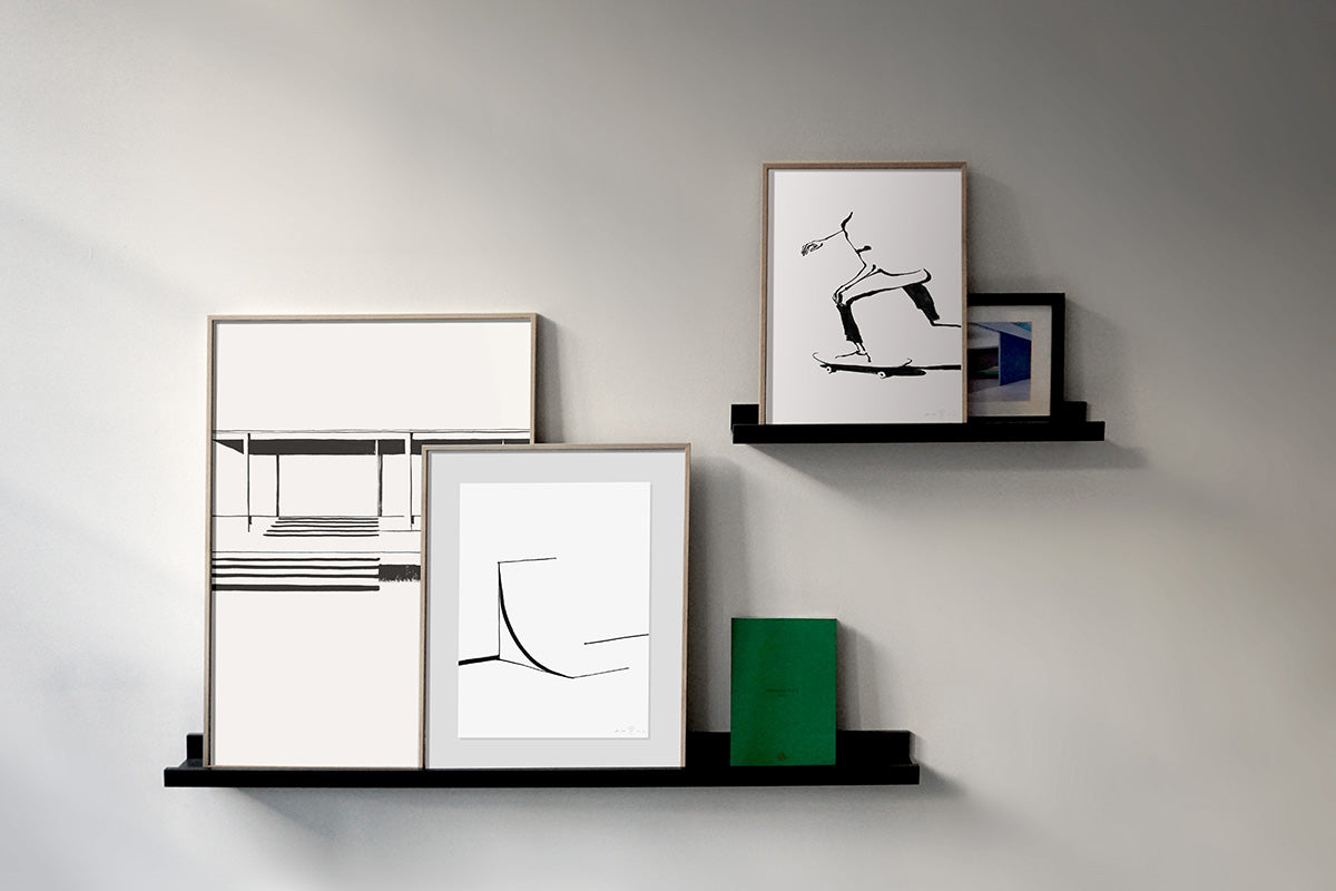 FredericForest_Grammatical_Neutral_MinimalDrawingArt_30x40cm_Skateboarding04_Scene03