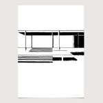 FredericForest_Grammatical_Neutral_MinimalDrawingArt_50x70cm_FarnsworthHouse1_MiesVanDerRohe