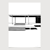 FredericForest_Grammatical_Neutral_MinimalDrawingArt_50x70cm_FarnsworthHouse1_MiesVanDerRohe
