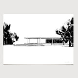 FredericForest_Grammatical_Neutral_MinimalDrawingArt_50x70cm_FarnsworthHouse2