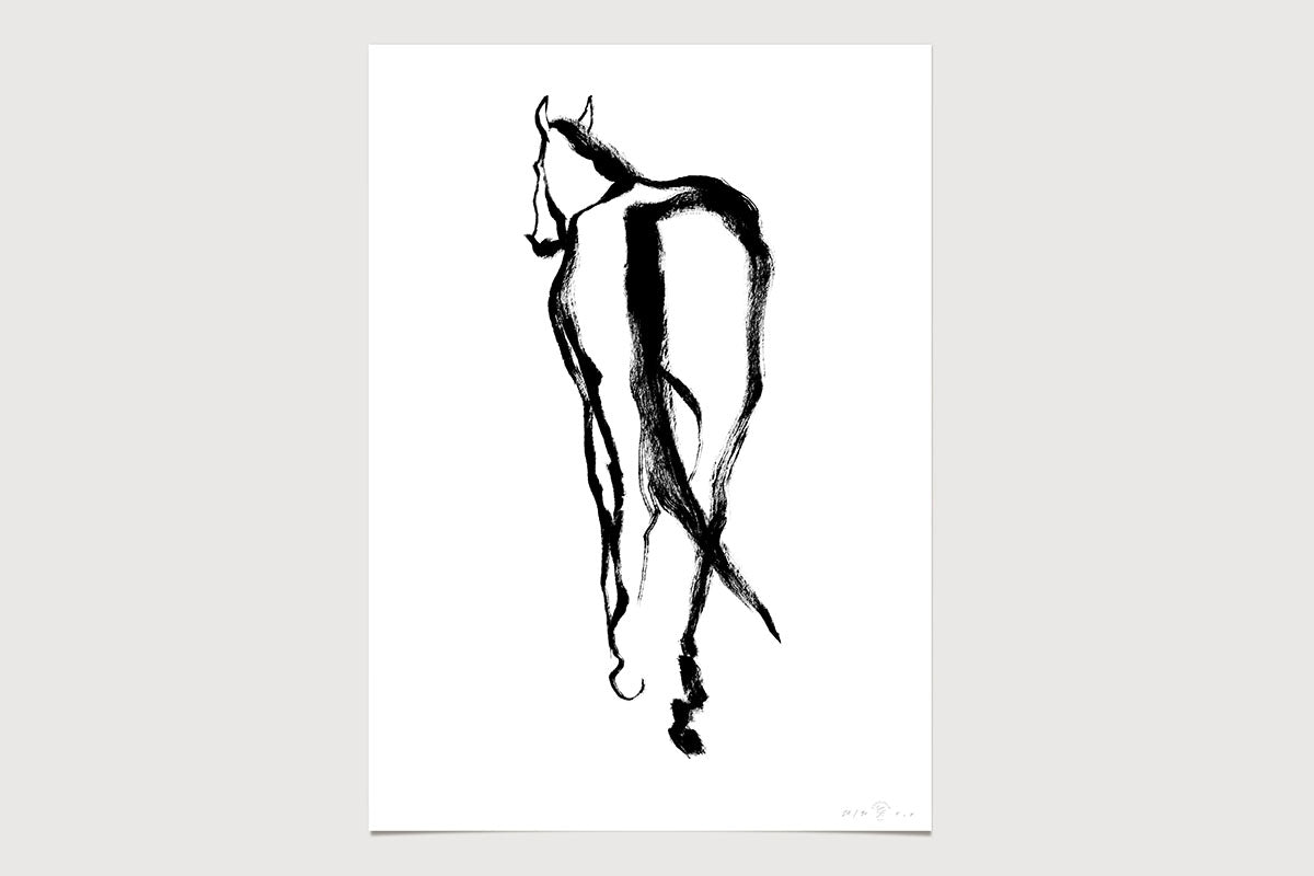 FredericForest_Grammatical_Neutral_MinimalDrawingArt_50x70cm_Horse2