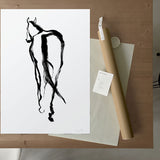 FredericForest_Grammatical_Neutral_MinimalDrawingArt_50x70cm_Horse2_Package