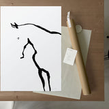 FredericForest_Grammatical_Neutral_MinimalDrawingArt_50x70cm_Horse4_Package