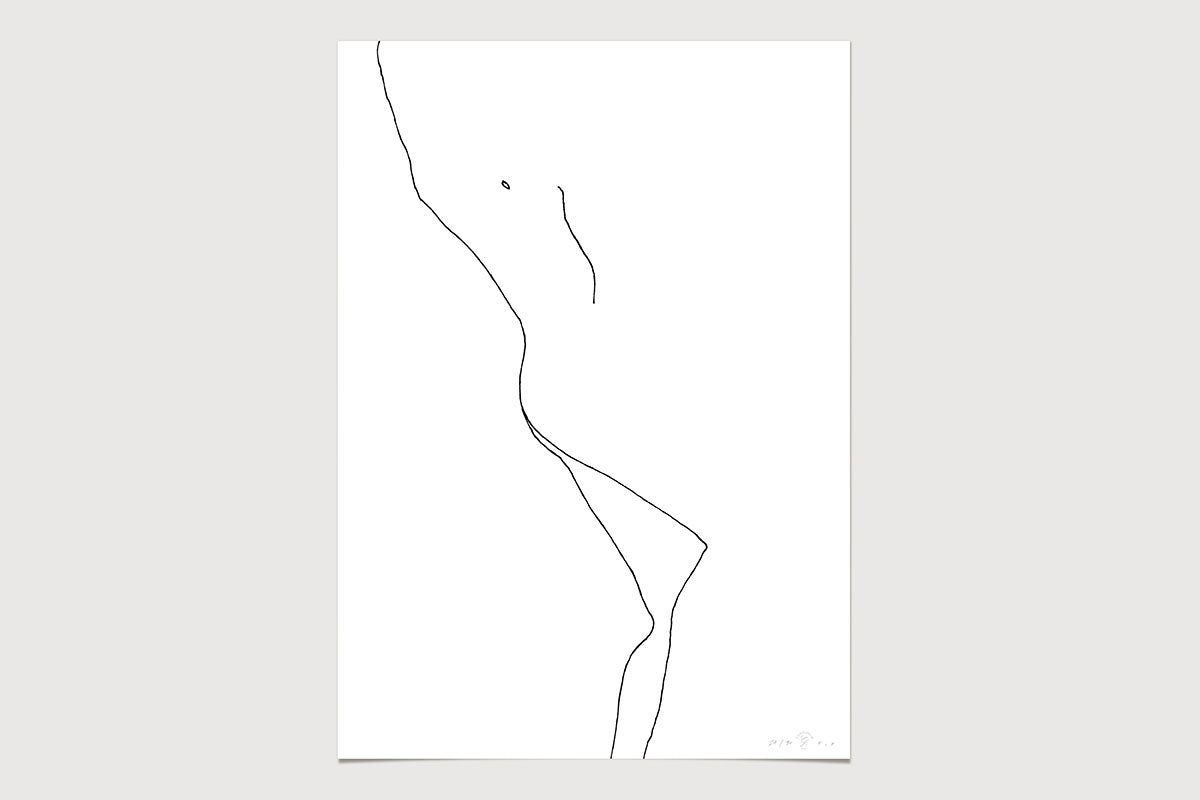 FredericForest_Grammatical_Neutral_MinimalDrawingArt_50x70cm_WomanLaying2