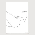 FredericForest_Grammatical_Neutral_MinimalDrawingArt_50x70cm_WomanResting2