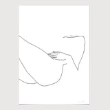 FredericForest_Grammatical_Neutral_MinimalDrawingArt_50x70cm_WomanResting2