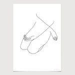 FredericForest_Grammatical_Neutral_MinimalDrawingArt_50x70cm_WomanSitting2