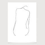 FredericForest_Grammatical_Neutral_MinimalDrawingArt_50x70cm_WomanSittingFromBack