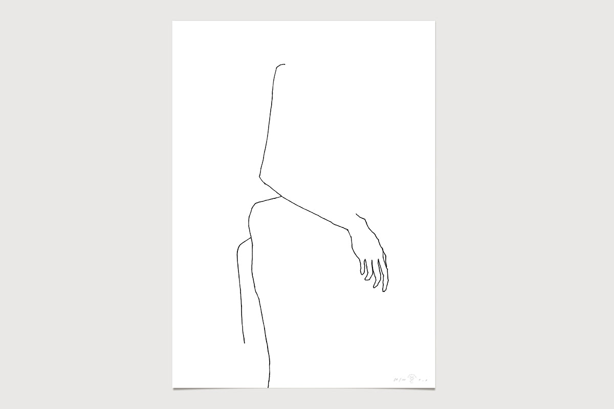 FredericForest_Grammatical_Neutral_MinimalDrawingArt_50x70cm_WomanWaiting03