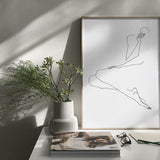 FredericForest_Grammatical_Neutral_MinimalDrawingArt_50x70cm_WomanWaiting3_Scene5