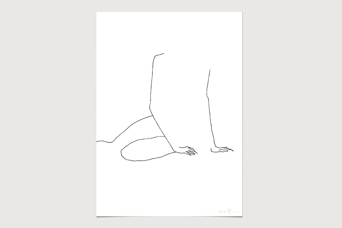 FredericForest_Grammatical_Neutral_MinimalDrawingArt_50x70cm_WomanWakingUp2