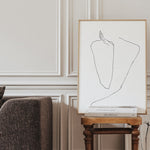 FredericForest_Grammatical_PhotoByNomadesStudio_MinimalDrawingArt_50x70cm_WomanLooking_EA