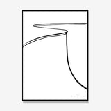 FredericForest_Grammatical_Print_MinimalDrawingArt_30x40cm_Skateboarding2_Framed_Black