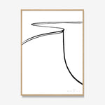 FredericForest_Grammatical_Print_MinimalDrawingArt_30x40cm_Skateboarding2_Framed_Natural