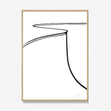 FredericForest_Grammatical_Print_MinimalDrawingArt_30x40cm_Skateboarding2_Framed_Natural