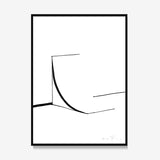 FredericForest_Grammatical_Print_MinimalDrawingArt_30x40cm_Skateboarding4_Framed_Black