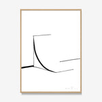 FredericForest_Grammatical_Print_MinimalDrawingArt_30x40cm_Skateboarding4_Framed_Natural