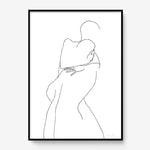 FredericForest_Grammatical_Print_MinimalDrawingArt_50x70cm_Amour_Framed_Black