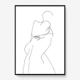 FredericForest_Grammatical_Print_MinimalDrawingArt_50x70cm_Amour_Framed_Black