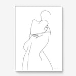 FredericForest_Grammatical_Print_MinimalDrawingArt_50x70cm_Amour_Framed_White